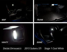 Load image into Gallery viewer, Diode Dynamics 15-19 Subaru WRX Interior Light Kit Stage 2 - Cool - White - Side View
