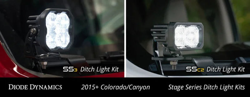 Diode Dynamics 15-21 Colorado/Canyon SS3 LED Ditch Light Kit - Yellow Pro Combo - Additional View 5