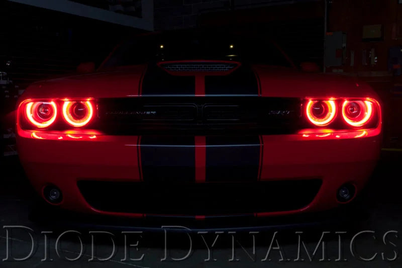 Diode Dynamics 15-21 Dodge Challenger RGBW DRL LED Boards - Back View