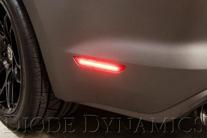 Diode Dynamics 15-21 Ford Mustang LED Sidemarkers Clear (set) - Back View