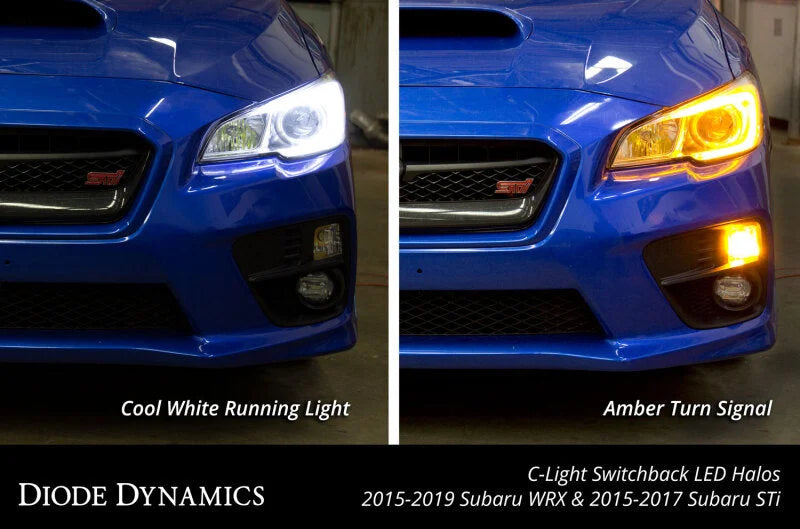 Diode Dynamics 15-21 Subaru WRX/STi C-Light Switchback LED Boards - Installation View