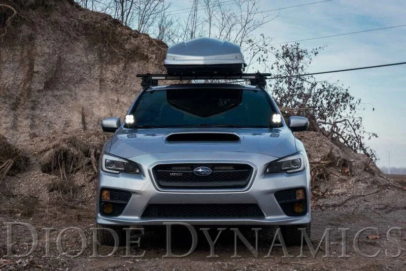 Diode Dynamics 15-21 Subaru WRX/STi Pro SS3 LED Ditch Light Kit - Yellow Combo - Installation View
