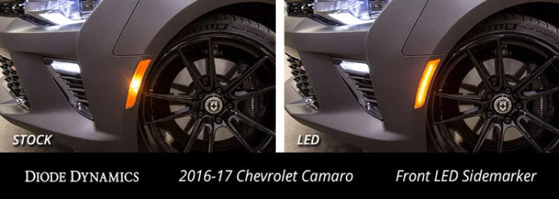 Diode Dynamics 16-21 Chevrolet Camaro LED Sidemarkers Smoked (set) - Side View