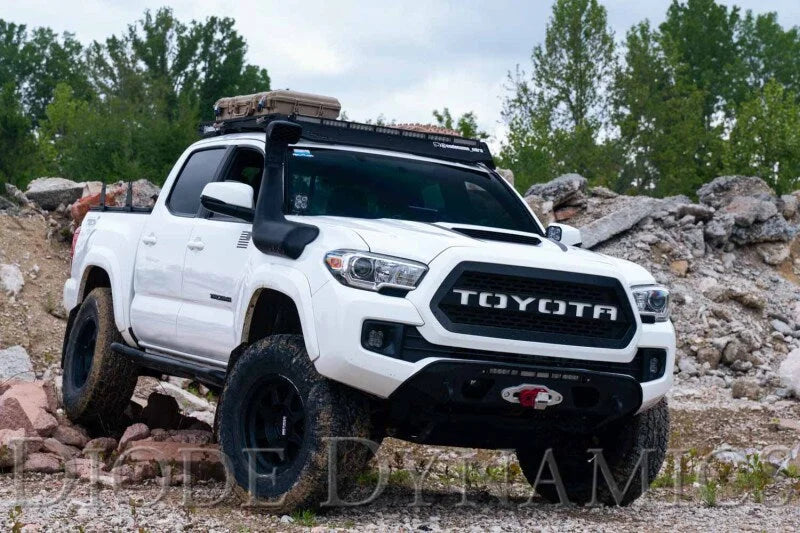 Diode Dynamics 16-21 Toyota Tacoma Pro SS3 LED Ditch Light Kit - Yellow Combo - Back View