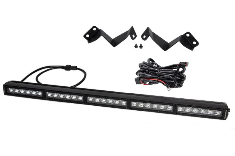 Diode Dynamics 16-21 Toyota Tacoma SS30 Stealth Lightbar Kit - White Driving - Main Product View