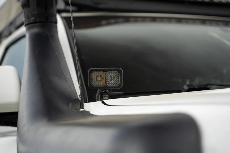 Diode Dynamics 16-21 Toyota Tacoma Stage Series 2in LED Ditch Light Kit - Yellow Pro Combo - Additional View 6