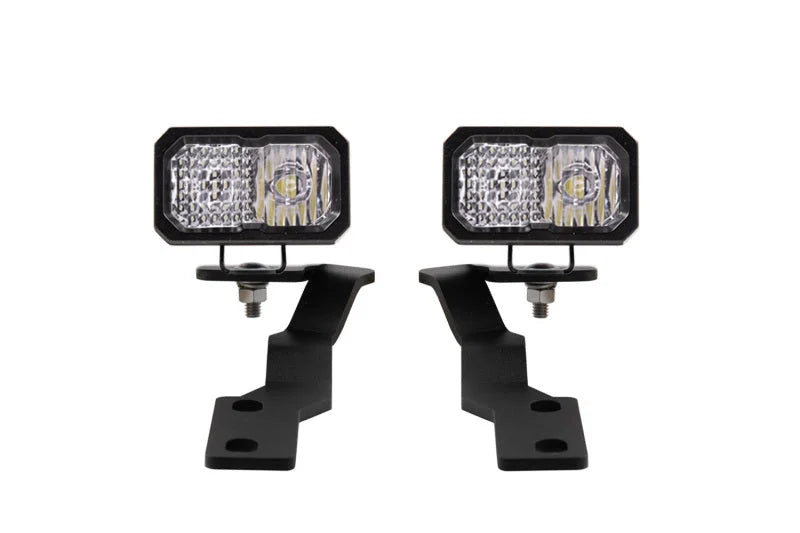 Diode Dynamics 16-21 Toyota Tacoma Stage Series 2in LED Ditch Light Kit Sport - White Combo - Main Product View