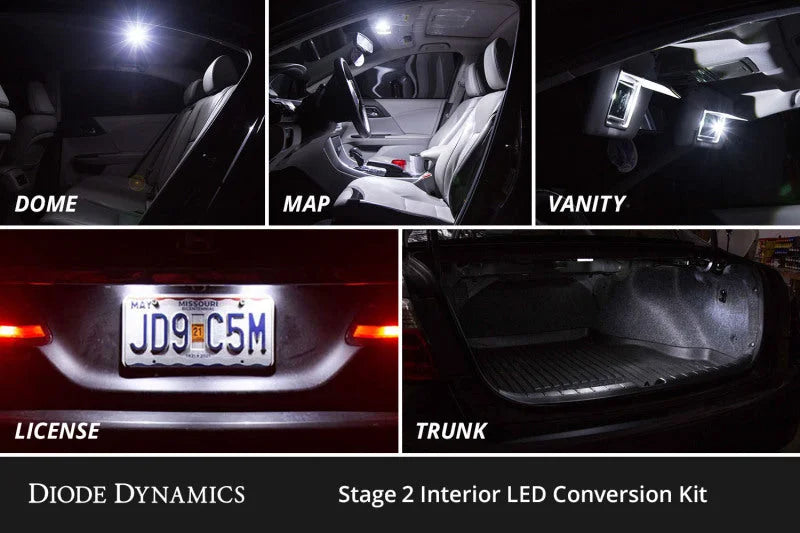 Diode Dynamics 16-22 Toyota Prius Interior LED Kit Cool White Stage 2 - Back View