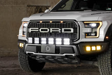 Load image into Gallery viewer, Diode Dynamics 17-20 Ford Raptor SS5 Grille CrossLink Lightbar Kit - Yellow Pro Combo - Side View