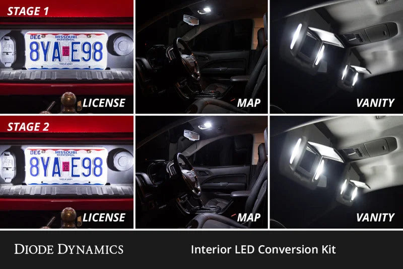 Diode Dynamics 17-20 d F-150 Raptor Interior LED Kit Cool White Stage 2 - Side View