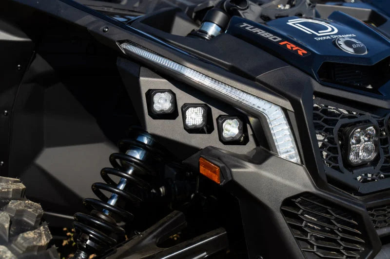 Diode Dynamics 17-24 Can-Am Maverick X3 C1 Headlamp Kit - Pro White ABL (Pair) - Side View