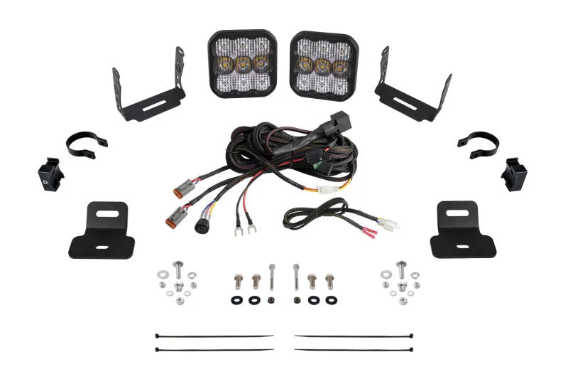 Diode Dynamics 17-24 Can-Am Maverick X3 SS5 Stage Series Ditch Light Kit - Sport White Combo - Main Product View