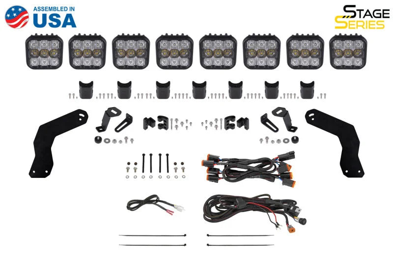 Diode Dynamics 17-24 Can-Am Maverick X3 Stage Series Roof Bracket Kit - Back View
