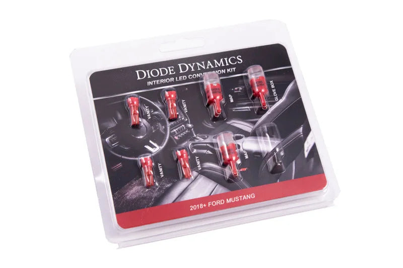 Diode Dynamics 18-19 Mustang Stage 1 Mustang Interior LED Light Kit - Red - Main Product View