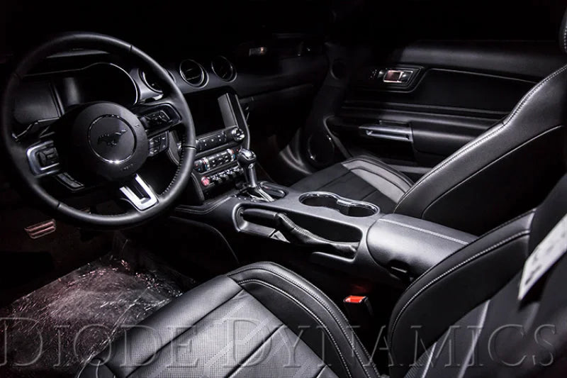 Diode Dynamics 18-19 Mustang Stage 2 Mustang Interior LED Light Kit - Red - Side View