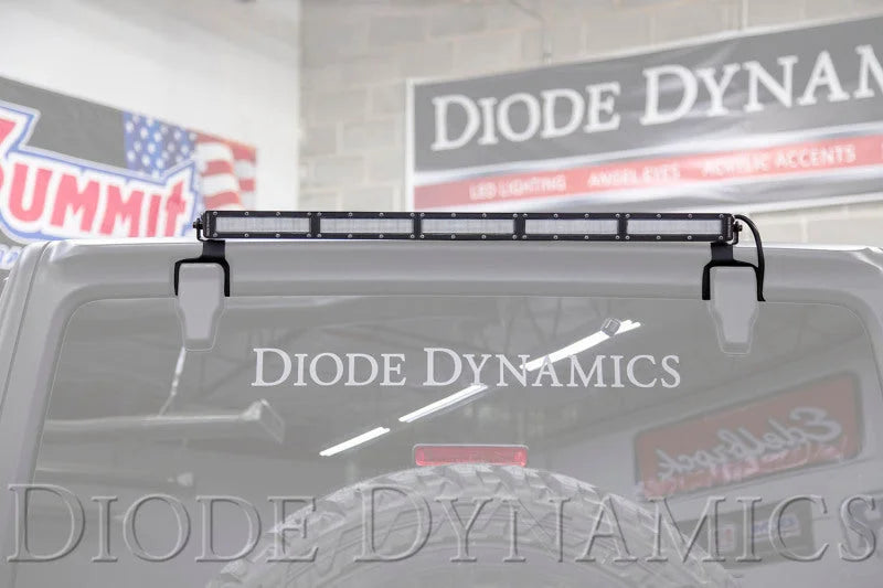 Diode Dynamics 18-21 Jeep JL Wrangler SS30 Rear Hardtop Bracket Kit - White Flood - Side View