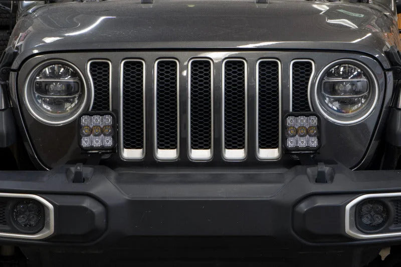 Diode Dynamics 18-21 Jeep JL Wrangler SS5 Bumper LED Pod Light Kit - Yellow Pro Driving - Additional View 7