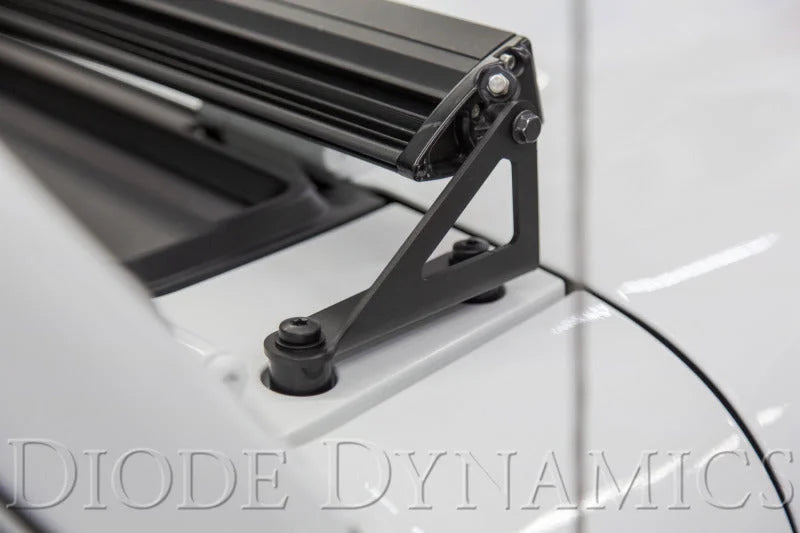 Diode Dynamics 18-21 Jeep JL Wrangler/Gladiator Hood Bracket Kit - Back View