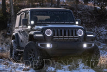 Load image into Gallery viewer, Diode Dynamics 18-21 Jeep JL Wrangler/Gladiator SS3 Cowl LED Bracket Kit - Yellow Pro - Back View