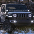 Load image into Gallery viewer, Diode Dynamics 18-21 Jeep JL Wrangler/Gladiator SS6 Cowl LED Bracket Kit - White Driving - Side View