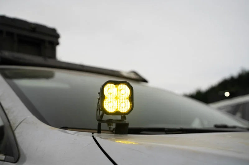 Diode Dynamics 18-21 Subaru Crosstrek Stage Series 2in LED Ditch Light Kit - Sport Yellow Combo - Back View