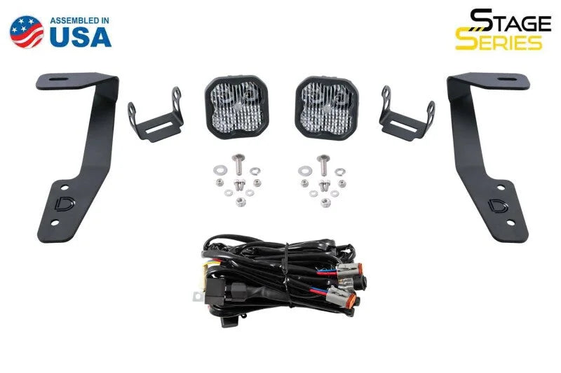 Diode Dynamics 18-21 Subaru Crosstrek Stage Series 2in LED Ditch Light Kit - Sport Yellow Combo - Additional View 8