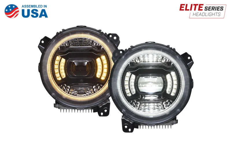 Diode Dynamics 18-23 Jeep JL Wrangler Elite LED Headlamps - Additional View 7