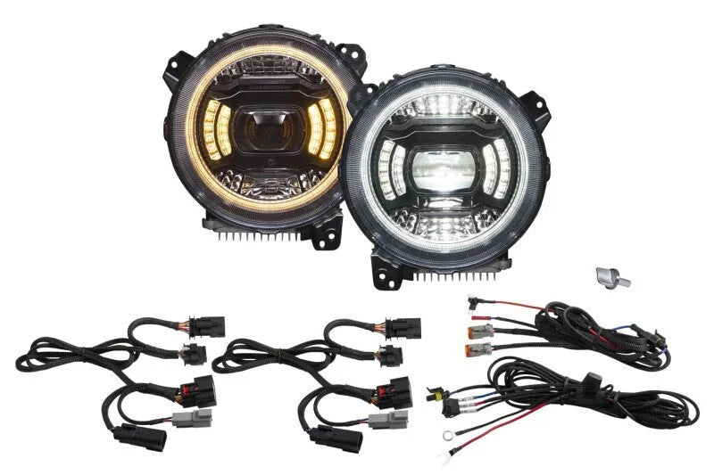 Diode Dynamics 18-23 Jeep JL Wrangler Elite Max LED Headlamps - Main Product View