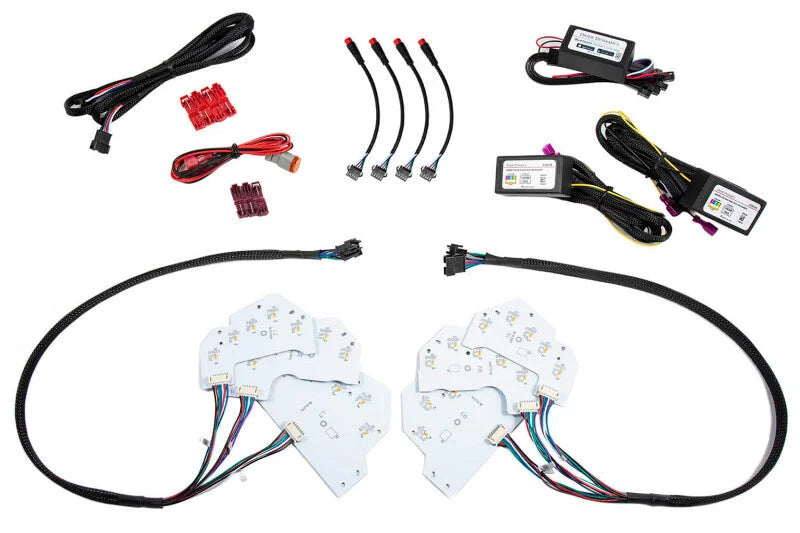 Diode Dynamics 18-23 USDM Ford Mustang RGBWA DRL LED Boards - Main Product View