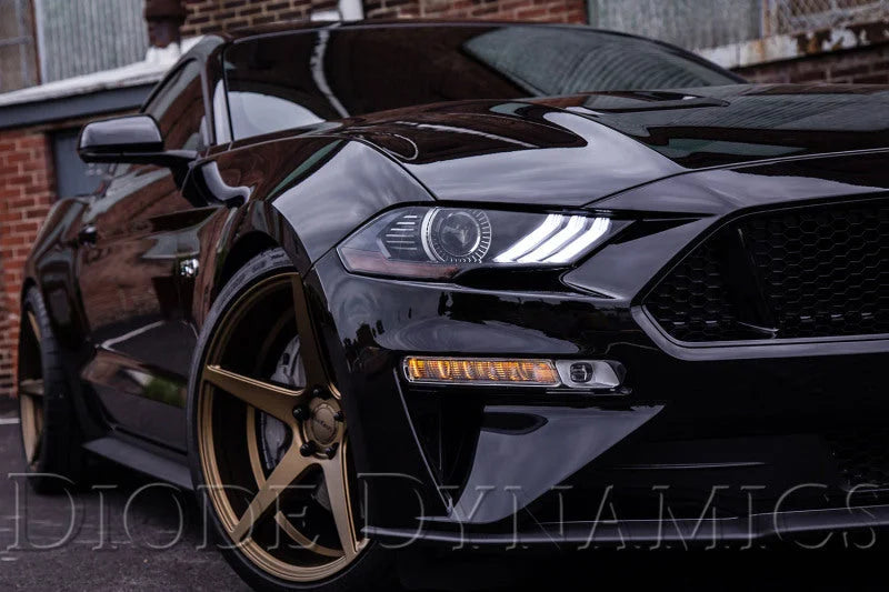 Diode Dynamics 18-23 USDM Ford Mustang RGBWA DRL LED Boards - Side View