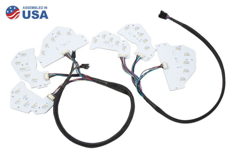Diode Dynamics 18-23 USDM Ford Mustang RGBWA DRL LED Boards - Back View