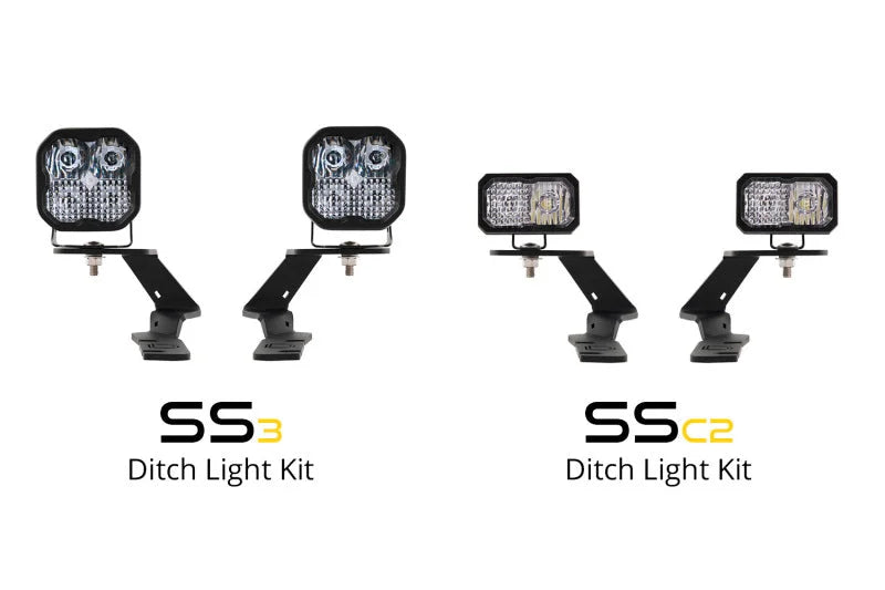 Diode Dynamics 19-21 Ford Ranger Sport SS3 LED Ditch Light Kit - Yellow Combo - Installation View