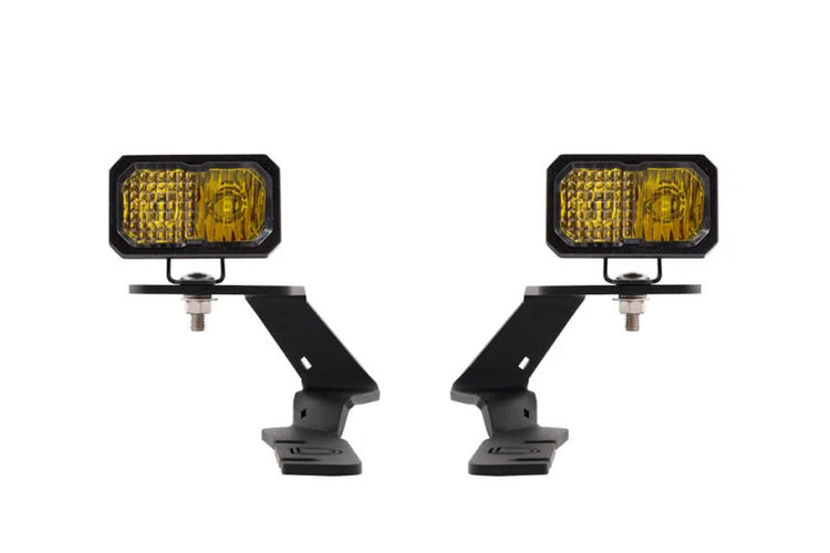 Diode Dynamics 19-21 Ford Ranger Stage Series 2in LED Ditch Light Kit - Sport Yellow Combo - Main Product View
