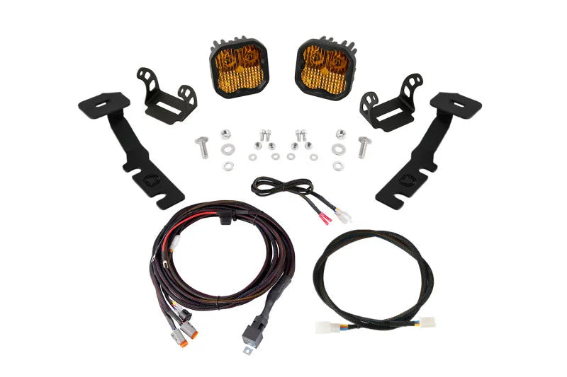 Diode Dynamics 19-25 Toyota RAV4 SS3 LED Ditch Light Kit - Sport Yellow Combo - Main Product View