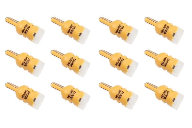 Diode Dynamics 194 LED Bulb HP3 LED - Amber Set of 12 - Main Product View