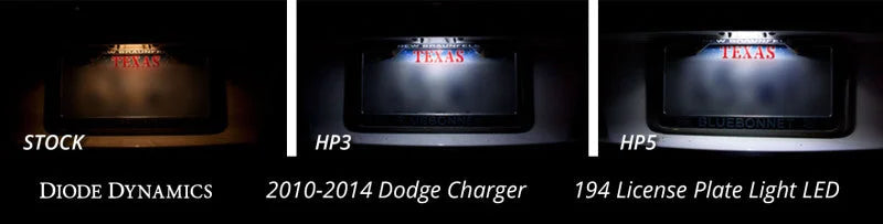 Diode Dynamics 194 LED Bulb HP5 LED Pure - White Short (Single) - Side View