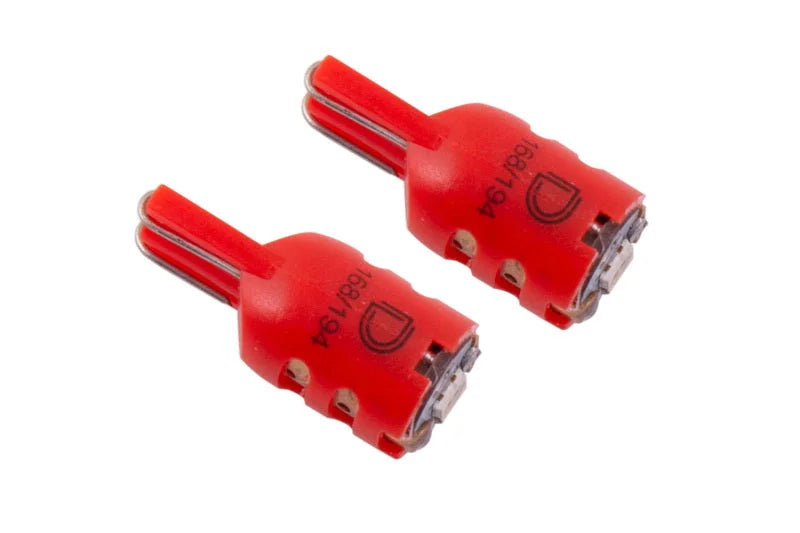Diode Dynamics 194 LED Bulb HP5 LED - Red Short (Pair) - Main Product View