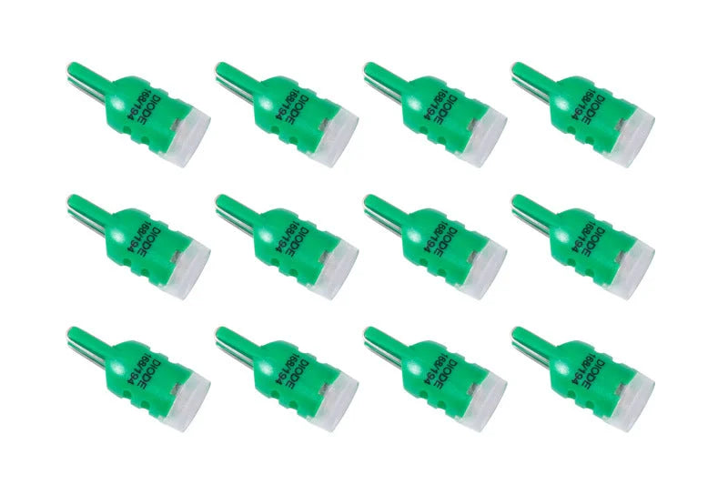 Diode Dynamics 194 LED Bulb HPHP3 LED - Green Set of 12 - Main Product View
