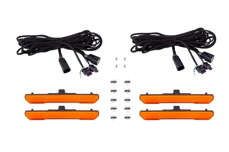 Diode Dynamics 20-21 Sierra 2500/3500 HD LED Sequential Sidemarkers - Amber Set - Main Product View