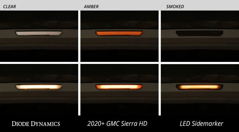 Diode Dynamics 20-21 Sierra 2500/3500 HD LED Sidemarkers Clear Set - Additional View 5