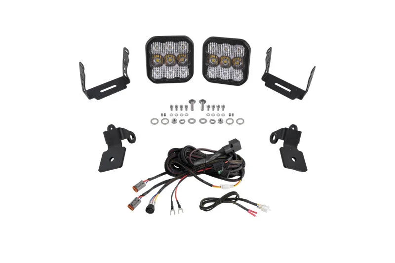 Diode Dynamics 20-Present Polaris RZR A-Pillar LED Pod Kit SS5 Pro - White Combo - Main Product View