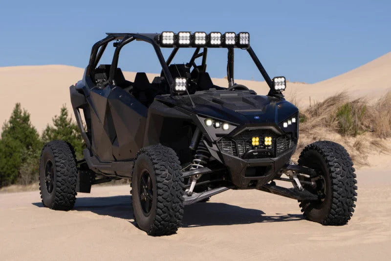Diode Dynamics 20-Present Polaris RZR A-Pillar LED Pod Kit SS5 Pro - White Combo - Installation View