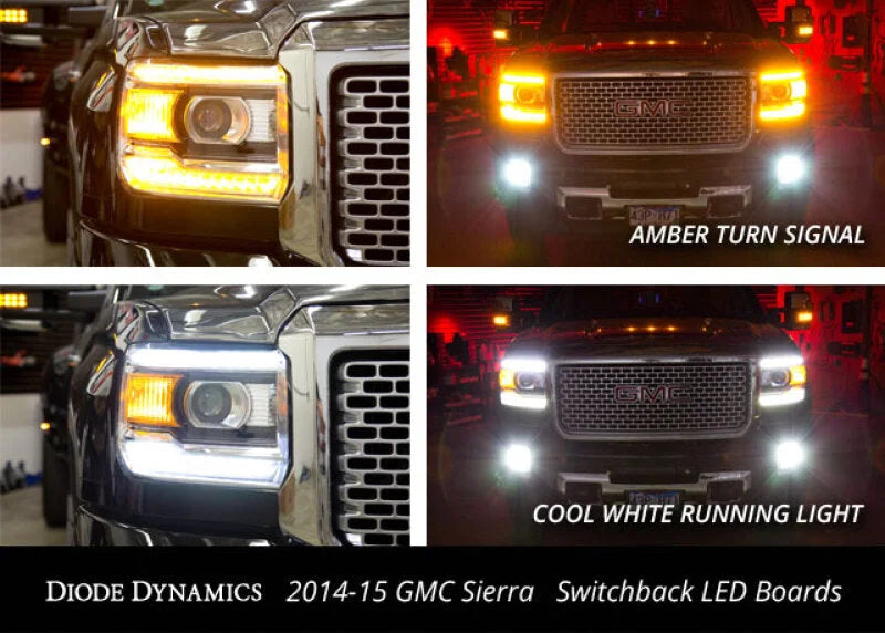 Diode Dynamics 2014-2016 GMC Sierra SB DRL LED Boards - Back View