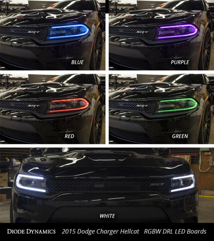 Diode Dynamics 2015-2018 Dodge Charger RGBW DRL LED Boards - Additional View 7