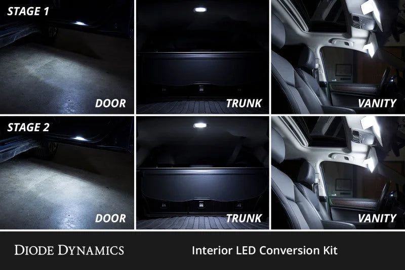 Diode Dynamics 2020+ Subaru Outback Interior LED Kit Cool White Stage 2 - Side View