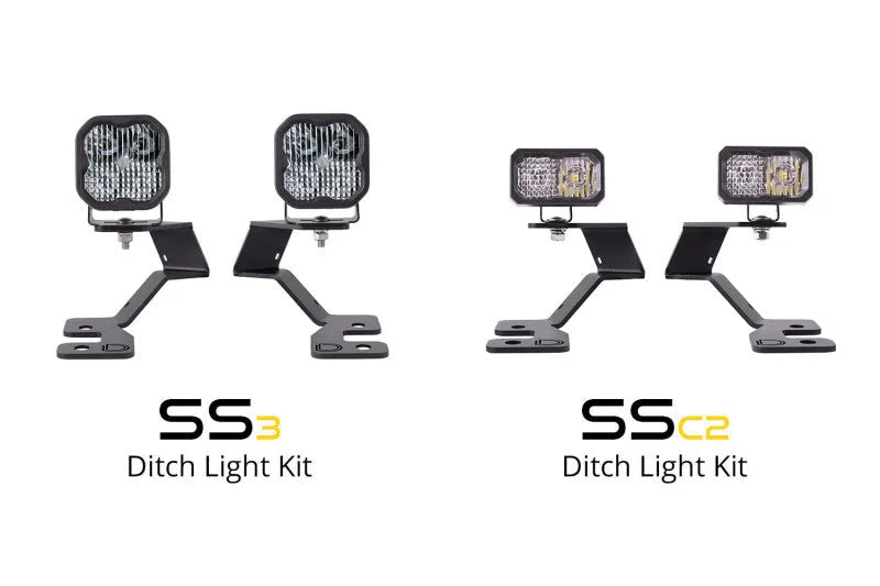 Diode Dynamics 2021 Ford Bronco Sport SS3 LED Ditch Light Kit - Pro White Combo - Back View
