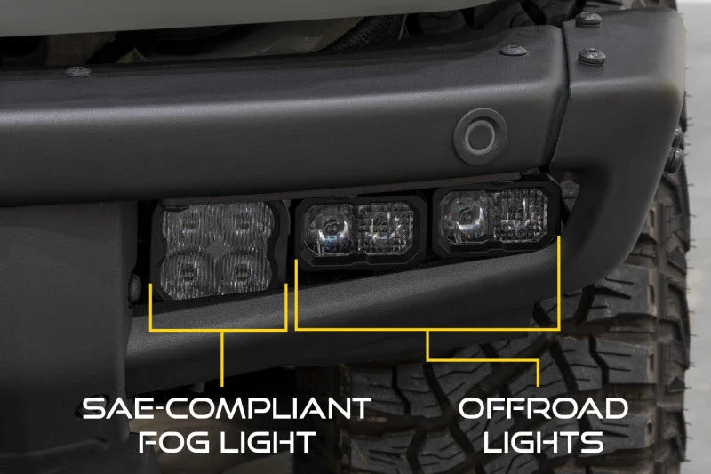 Diode Dynamics 2021 Ford Bronco Stage Series Fog Pocket Kit - Yellow Pro - Additional View 8