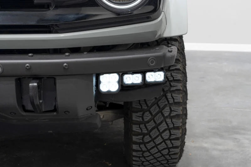 Diode Dynamics 2021 Ford Bronco Stage Series Fog Pocket Kit - White Pro - Back View