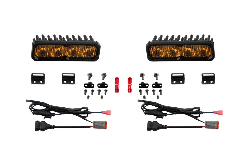 Diode Dynamics 2022-2026 Toyota Tundra Fog SS6 Sport LED Kit Yellow 3000K - Main Product View