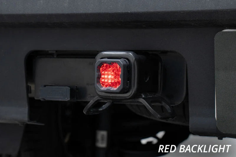 Diode Dynamics 2022+ Ford Maverick C1 Sport HitchMount LED Pod Reverse Kit - Installation View